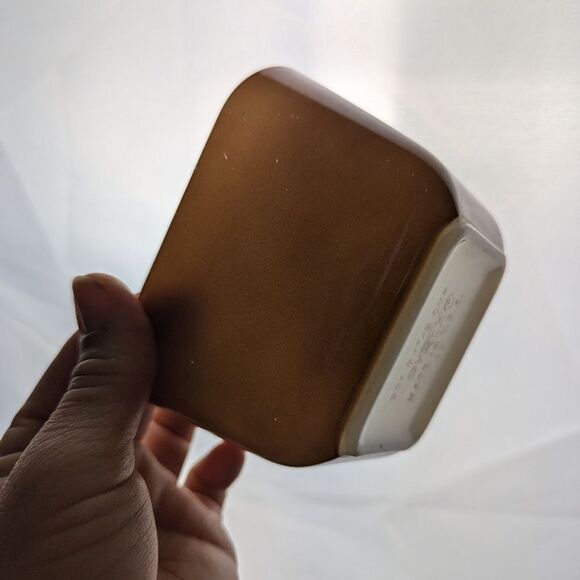 Vintage Pyrex 501-B Refrigerator Dish – Brown & White – 1970s Earth Tones – 1.5 - Picture 7 of 9